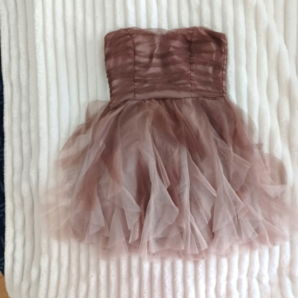 Teeze Me Fairycore Sparkle Strapless Party Mini Dress Size 11 (Juniors)